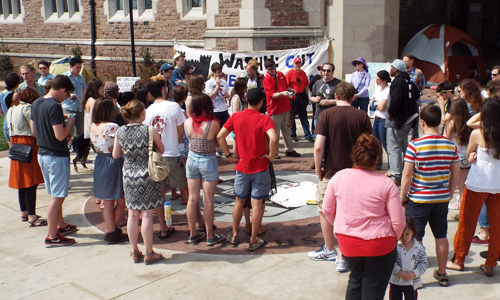 Washington University Sit-In: Students Against Peabody Coal Ask Which Side Are You On?