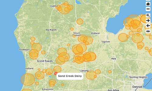 Interactive Map Tracks Factory Farm Operations in Michigan
