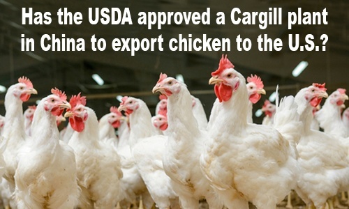 Has the USDA Approved Poultry Imports From China?