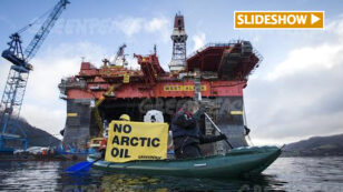 Activists Scale ExxonMobil Rig on 25th Anniversary of Exxon Valdez Oil Spill