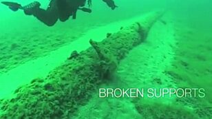 First-Ever Footage of Aging Tar Sands Pipelines Beneath Great Lakes