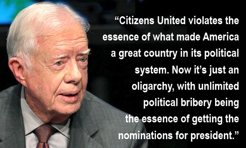 Jimmy Carter: The U.S. Is an ‘Oligarchy With Unlimited Political Bribery’