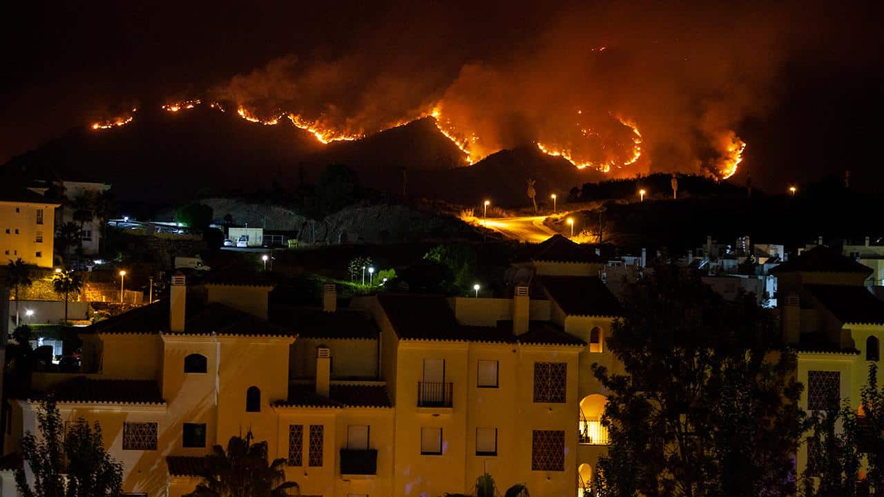 Wildfire Continues In Costa del Sol
