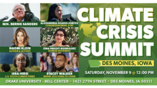 Naomi Klein and Youth Environmental Leaders to Join Bernie Sanders and AOC for Climate Crisis Summit in Iowa