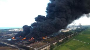 Major Explosion Rocks Indonesian Oil Refinery