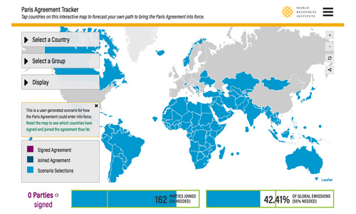 Interactive Map Sheds Light on Potential Impact of Paris Climate Agreement