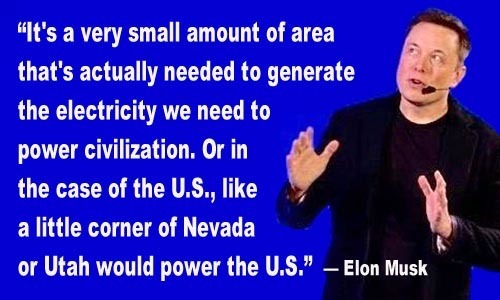 Elon Musk: We Can Power America by Covering Small Corner of Utah With Solar