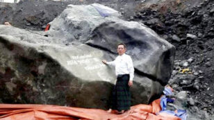 Giant Jade Stone Worth $170 Million Unearthed in Burma