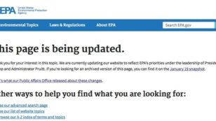 EPA Takes Hatchet to Website