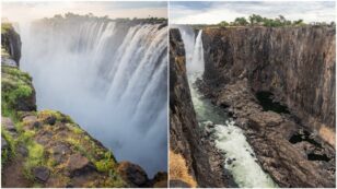 Victoria Falls Dries Drastically After Worst Drought in a Century