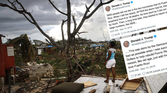 Trump Called ‘An International Disgrace’ After Claiming ‘3,000 People Did Not Die’ in Puerto Rico