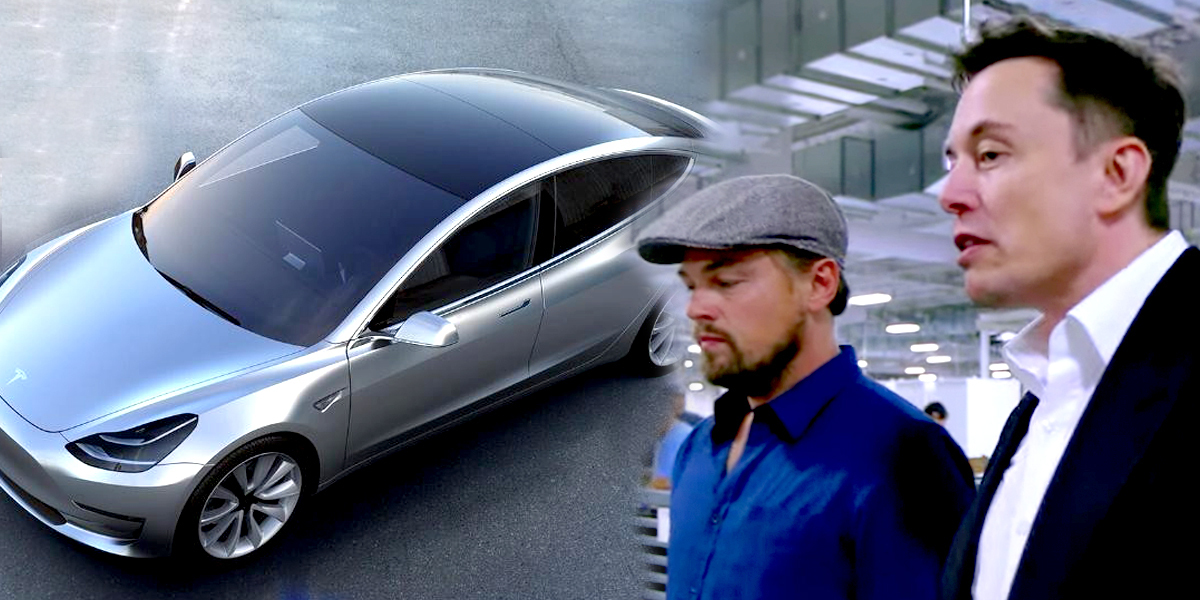 Musk to Put Solar Glass on Tesla Model 3, Tells DiCaprio We Must Transition From Dirty Energy