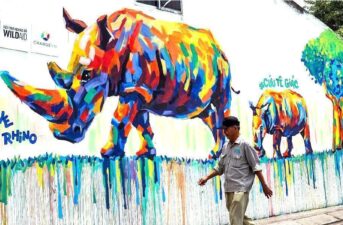 Graffiti Campaign Inspires Protection of Endangered Rhinos