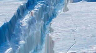 Massive Iceberg Hangs by 12-Mile ‘Thread’
