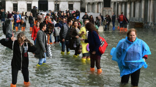 70% of Venice Flooded by Highest Tide in at Least a Decade