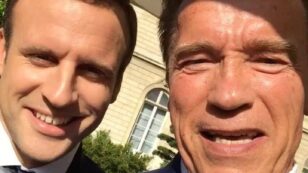 Schwarzenegger and Macron Take Selfie Video to ‘Make the Planet Great Again’