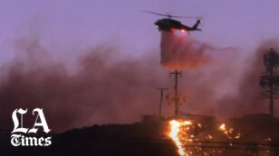 10 Wildfires Ignite Around Los Angeles in Unseasonable Wind and Heat