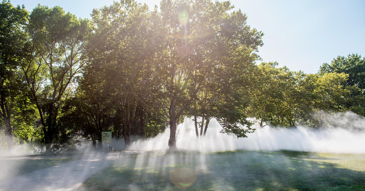 Ethereal Fog Sculptures Are Rolling Through Boston’s Parks