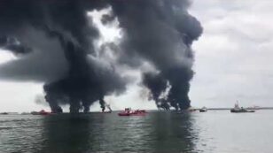 Deadly Oil Spill Leaves Indonesian Bay ‘Like a Gas Station’