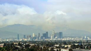 Downtown Los Angeles Under Rare Wildfire Risk as Strong Winds Rattle California