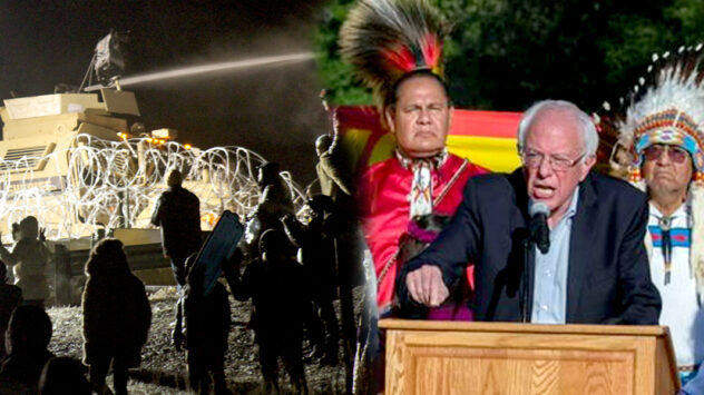 Water Protectors Sue Police for Brutality + Bernie Sanders Speaks Out on Treaty Rights Violations