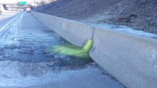 Green Cancer-Causing Slime Oozes Onto Michigan Highway