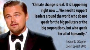 Leonardo DiCaprio Devotes Oscars Speech to Climate Change