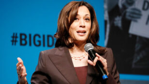 Animal Rights Protester Grabs Mic From Kamala Harris on San Francisco Stage