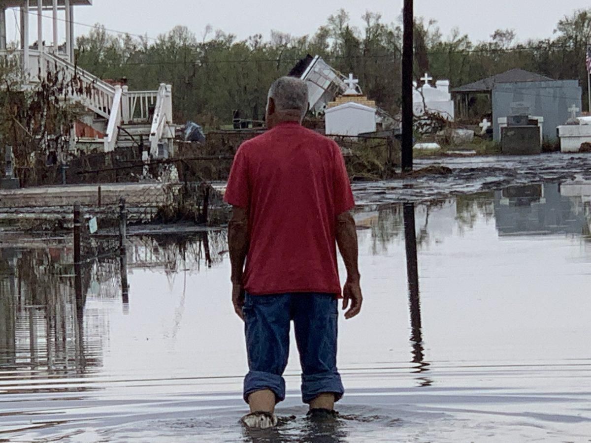 A Louisiana resident whose loved ones' burial site was disturbed in the wake of Hurricane Ida.
