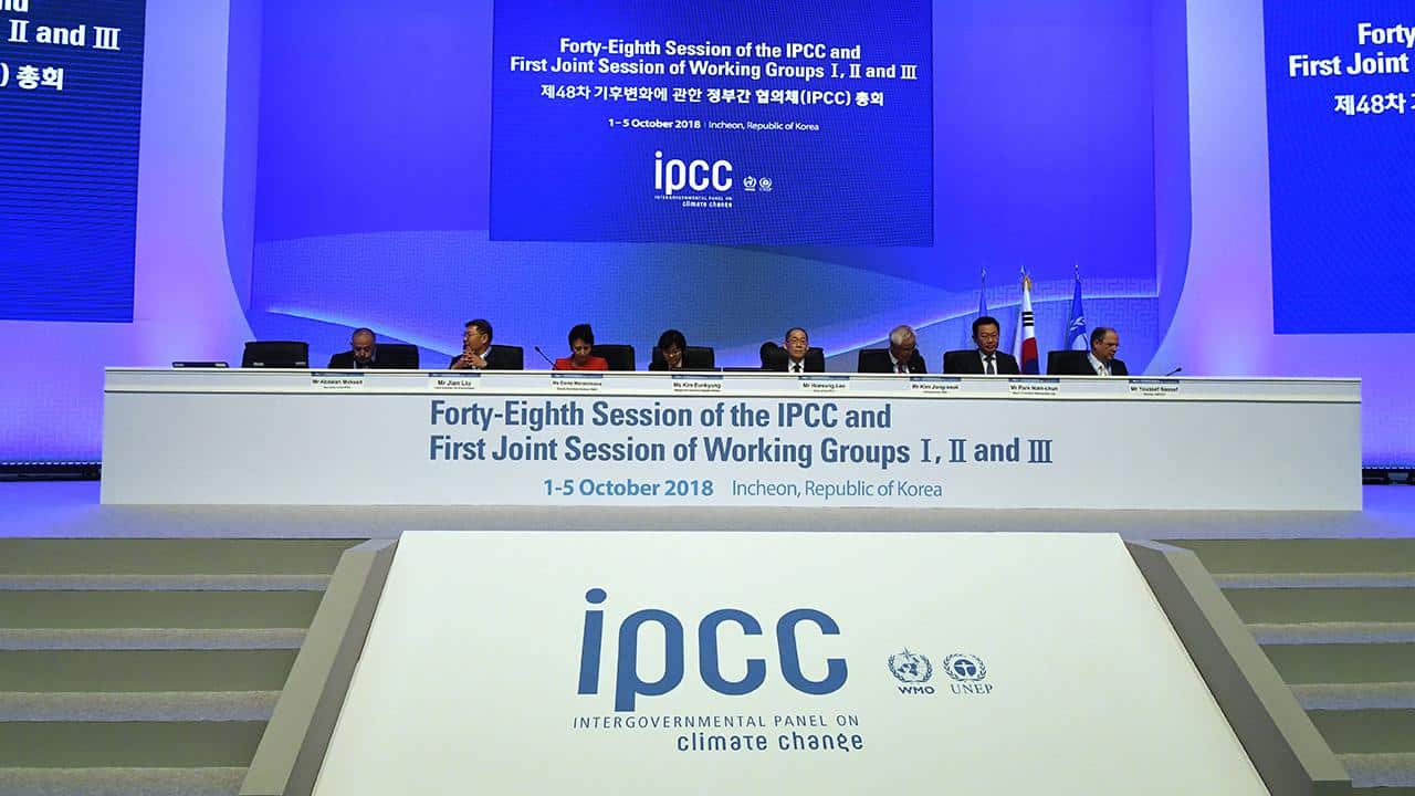 Delegates and experts attend the opening ceremony of the 48th session of the Intergovernmental Panel on Climate Change