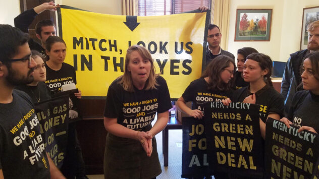 Youth Climate Activists Demanding Green New Deal Arrested for Sit-In at McConnell’s Office