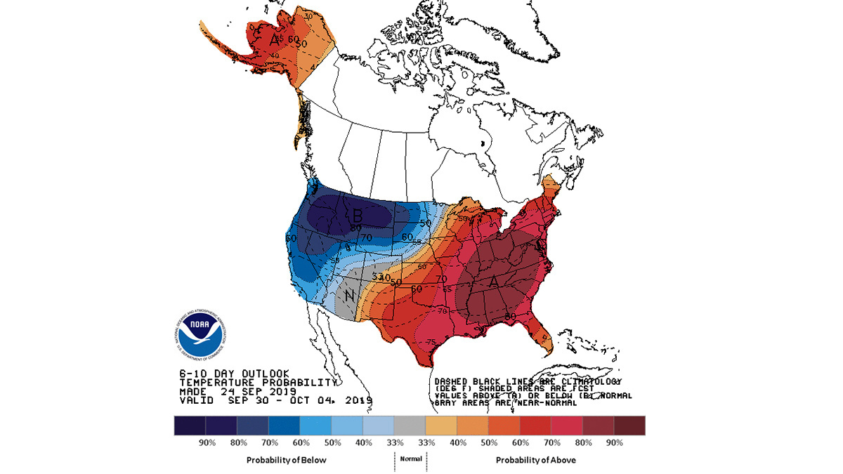 Endless Summer? NOAA Predicts U.S. Will Have Above Average Autumn Heat