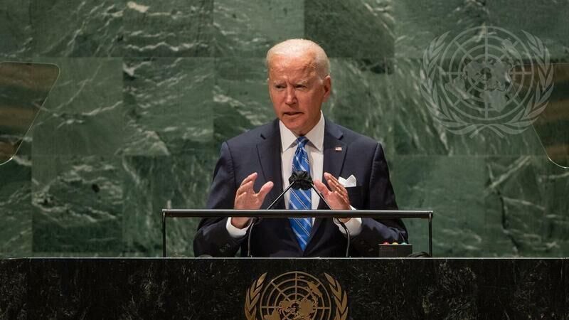President Joe Biden addresses the UN General Assembly.