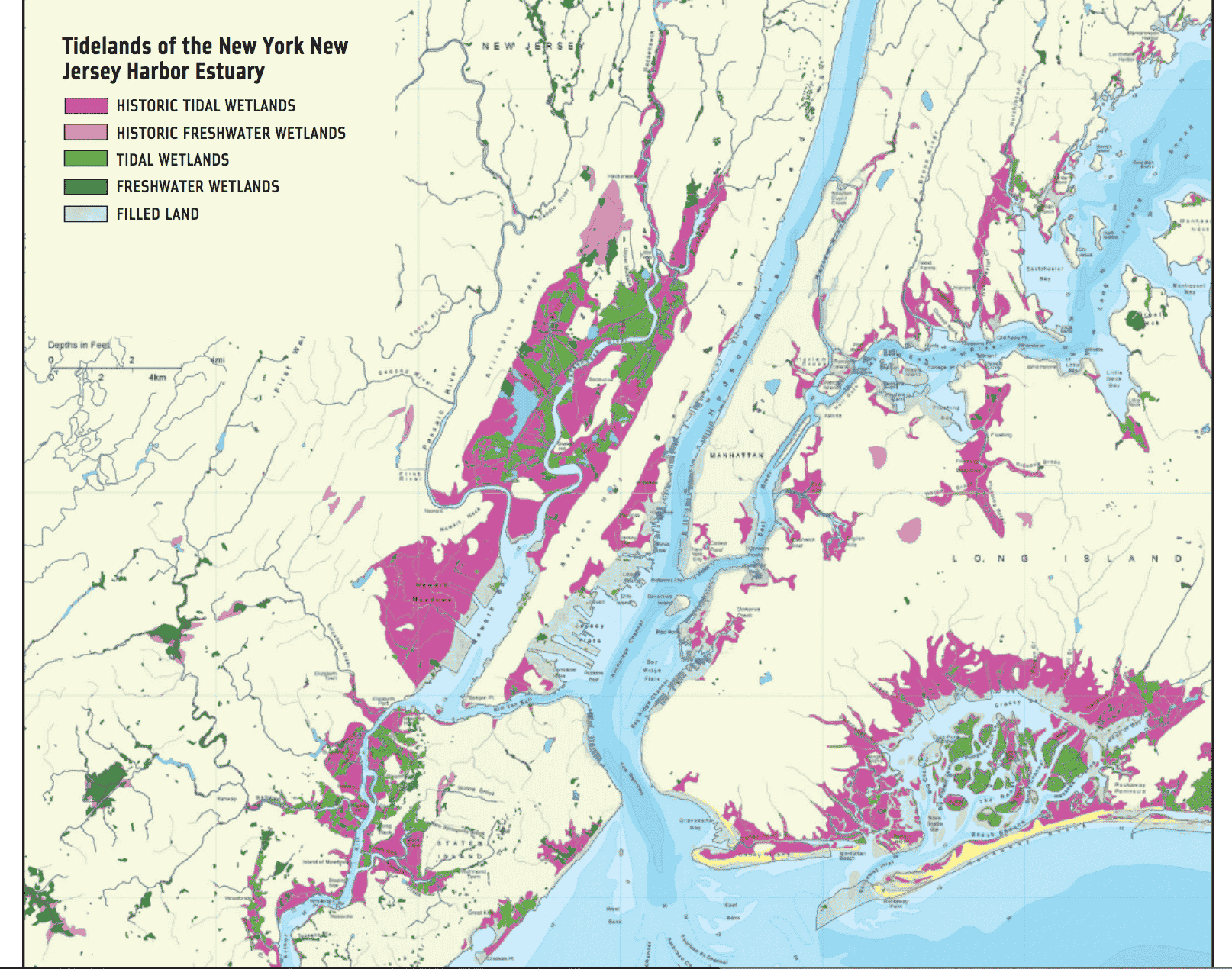 Tidelands of the New York New Jersey Harbor Estuary.