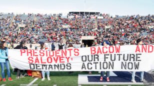 ‘Nobody Wins’: Hundreds of Climate Activists Delay Harvard-Yale Football Game to Urge Fossil Fuel Divestment