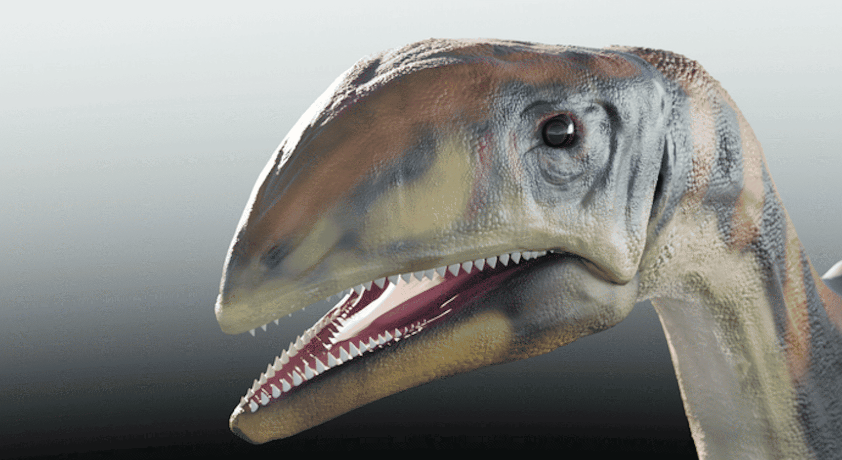 Living reconstruction of Issi saaneq, a newly discovered dinosaur that lived on Greenland 214 million years ago