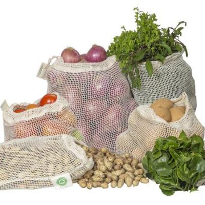 Ecology Reusable Organic Mesh Grocery Shopping Produce Bags Market String Bag ld 