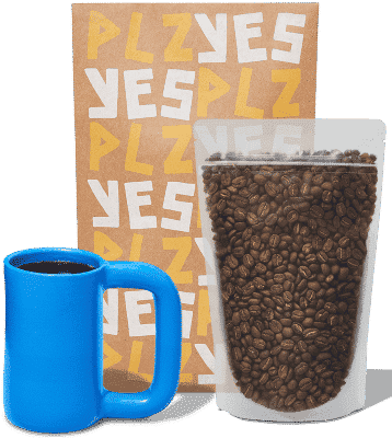 Yes Plz Coffee Subscription and Mug