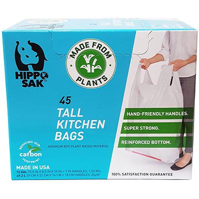 Hippo Sak Plant-Based Tall Kitchen Bags