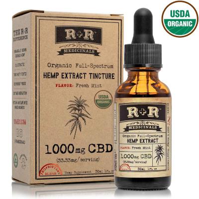 R+R Medicinals 1000 mg Organic Fresh Mint Tincture