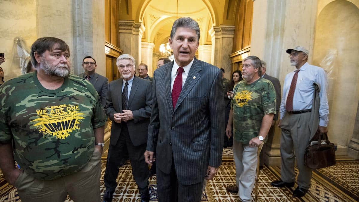 Joe Manchin and United Mine Workers of America President Cecil Roberts.