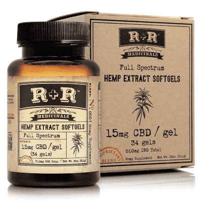 R+R Medicinals Full Spectrum Hemp Extract Softgels