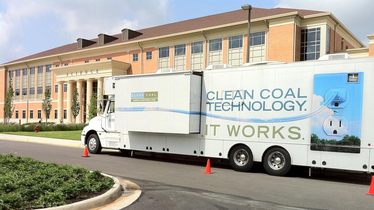 A "mobile classroom" to promote "clean coal technology."