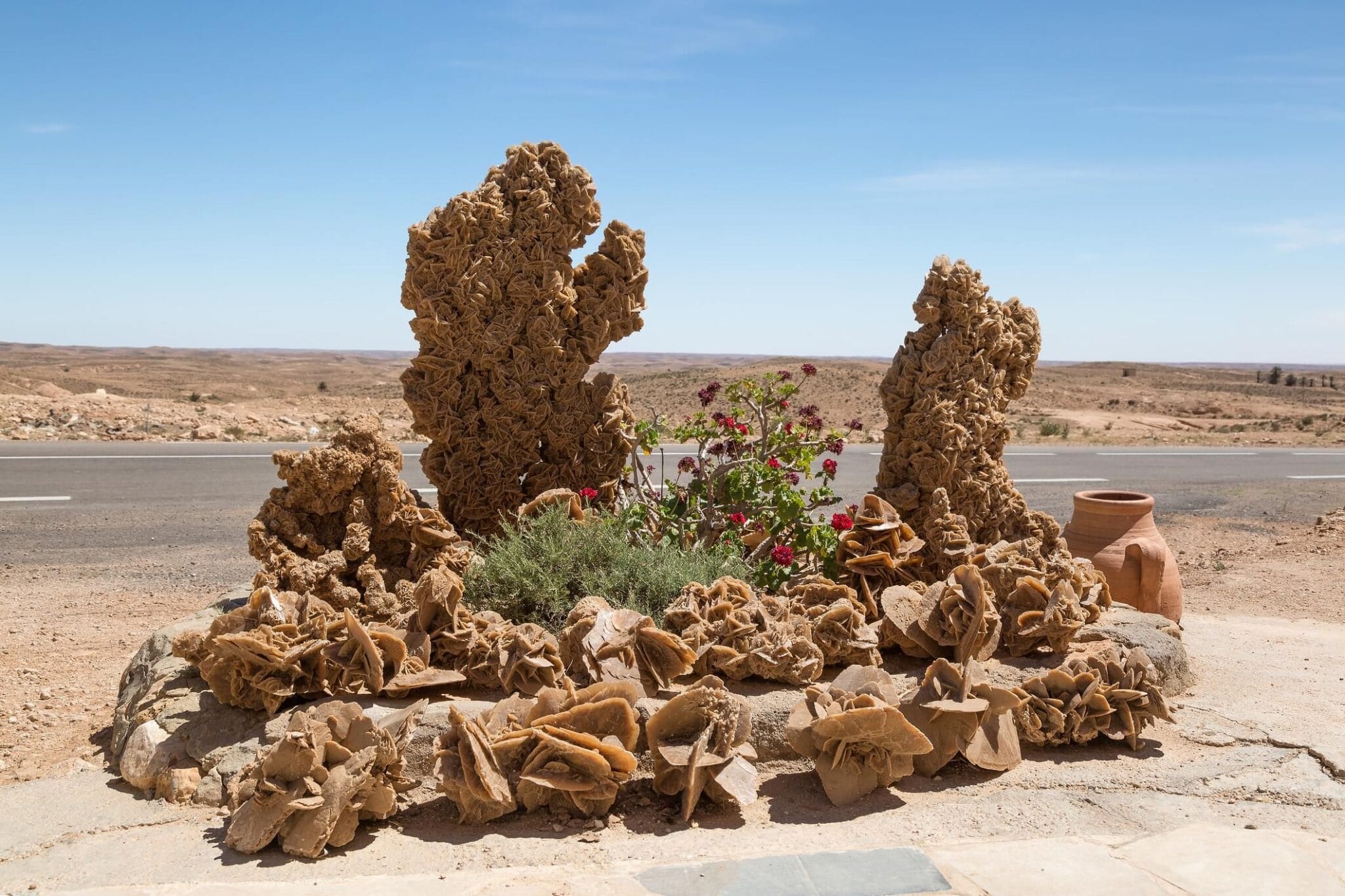 Large desert rose stone formation
