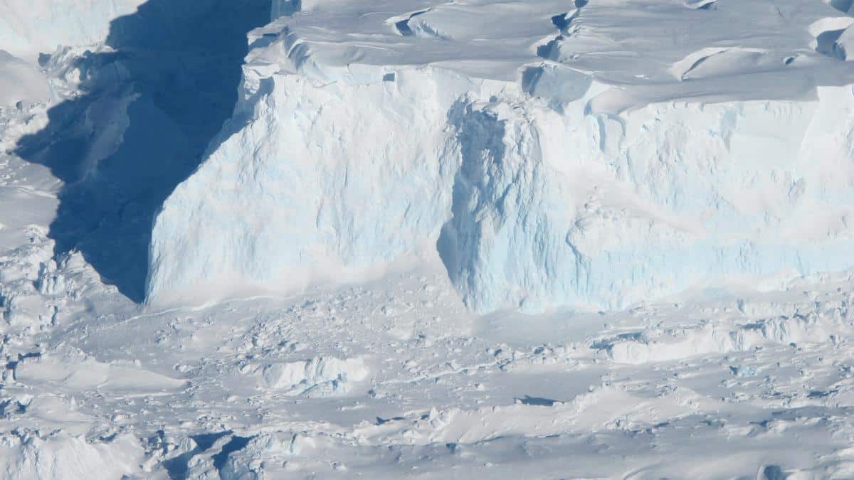 The Thwaites Ice Shelf edge.