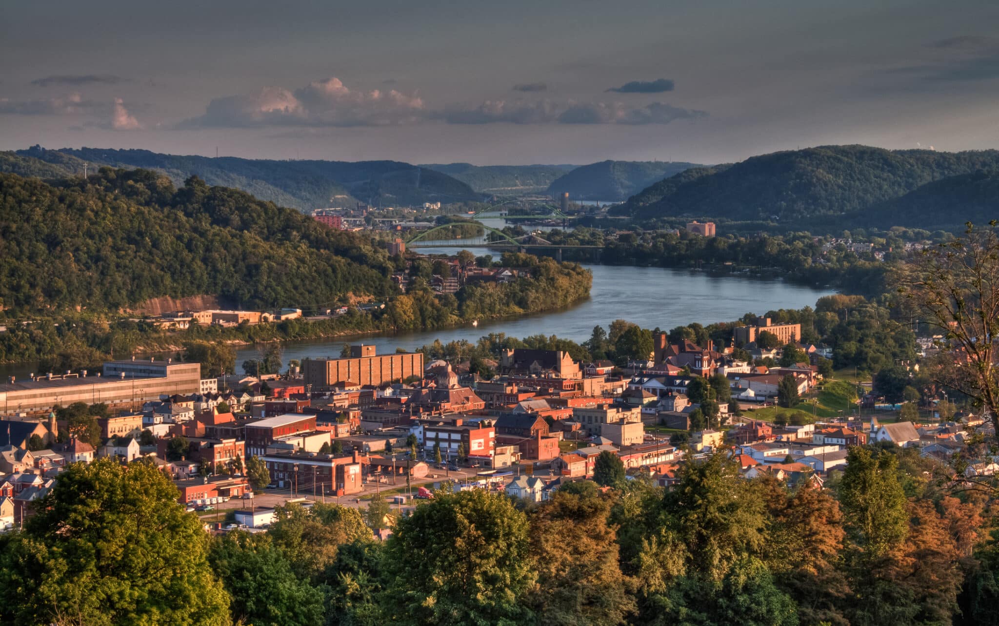 The City of Martins Ferry at Sunset