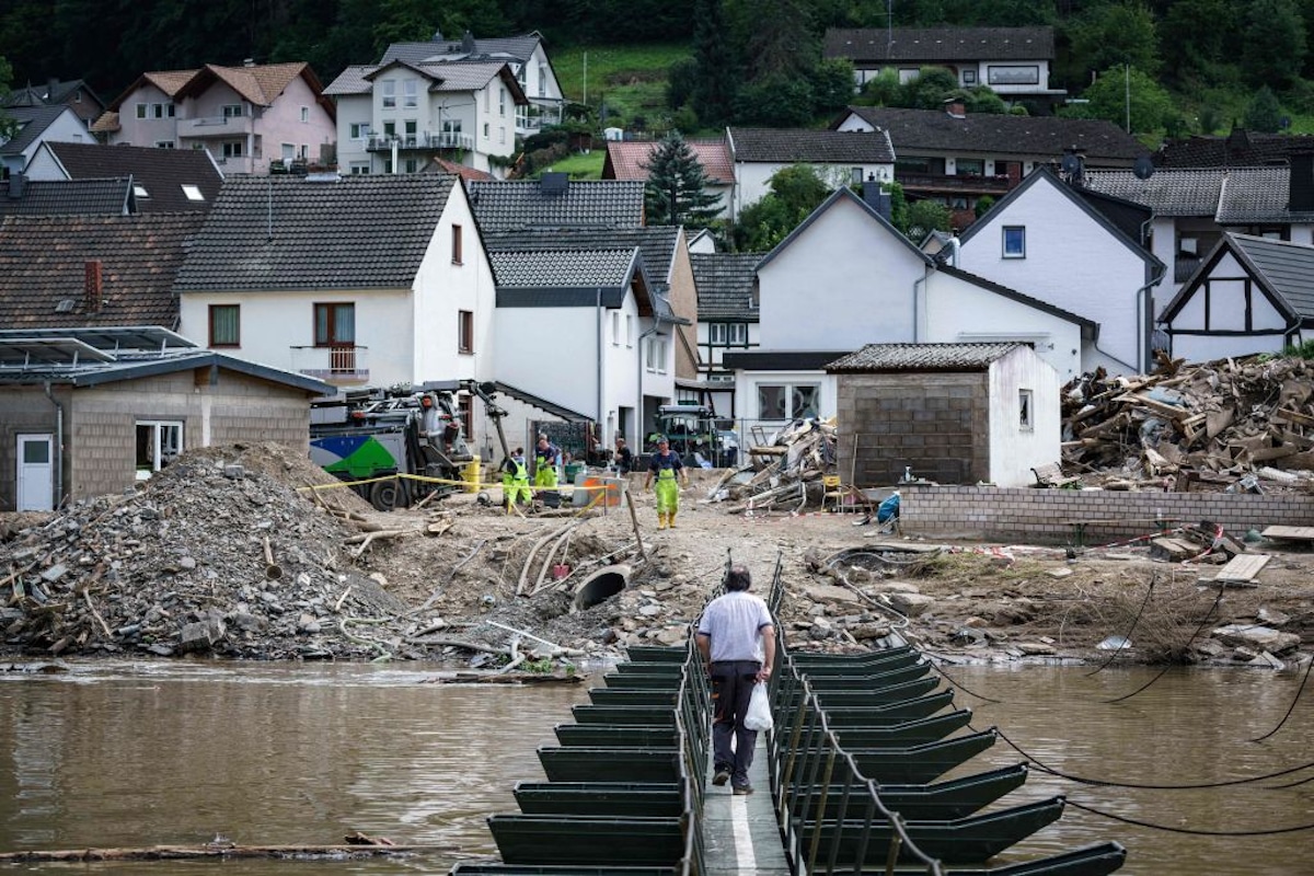 Destructive flooding in Germany