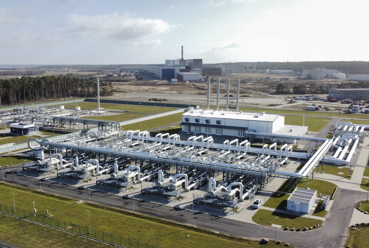 The Nord Stream 2 gas receiving station on Germany's Baltic coast