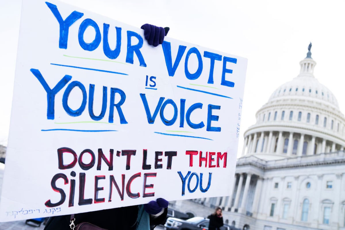 A rally for voting rights