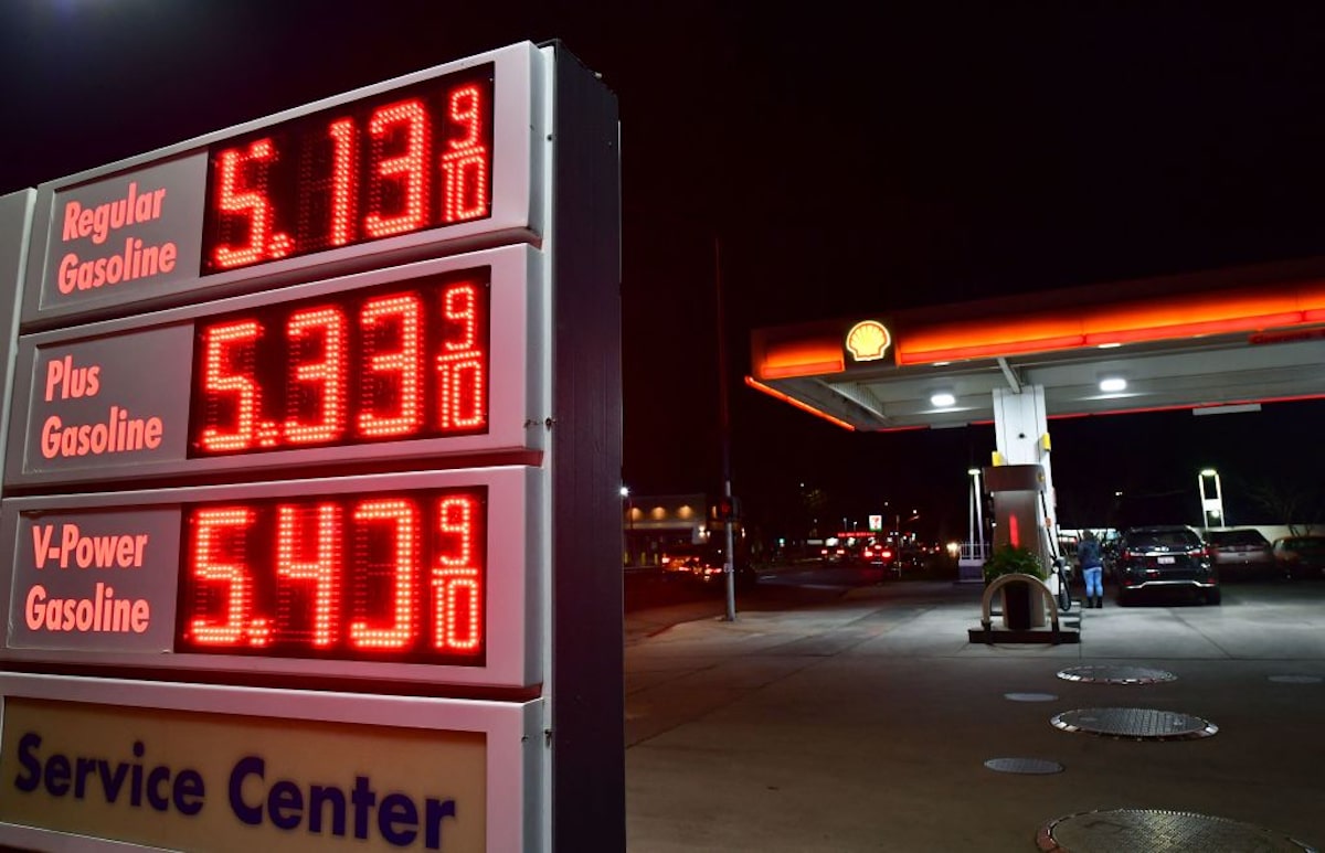 Gas prices top $5 a gallon in Los Angeles,